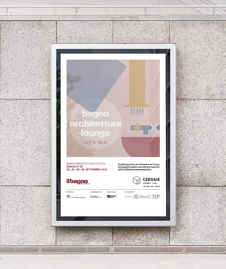 Mockup Bagno Architettura Lounge Insegna a muro
